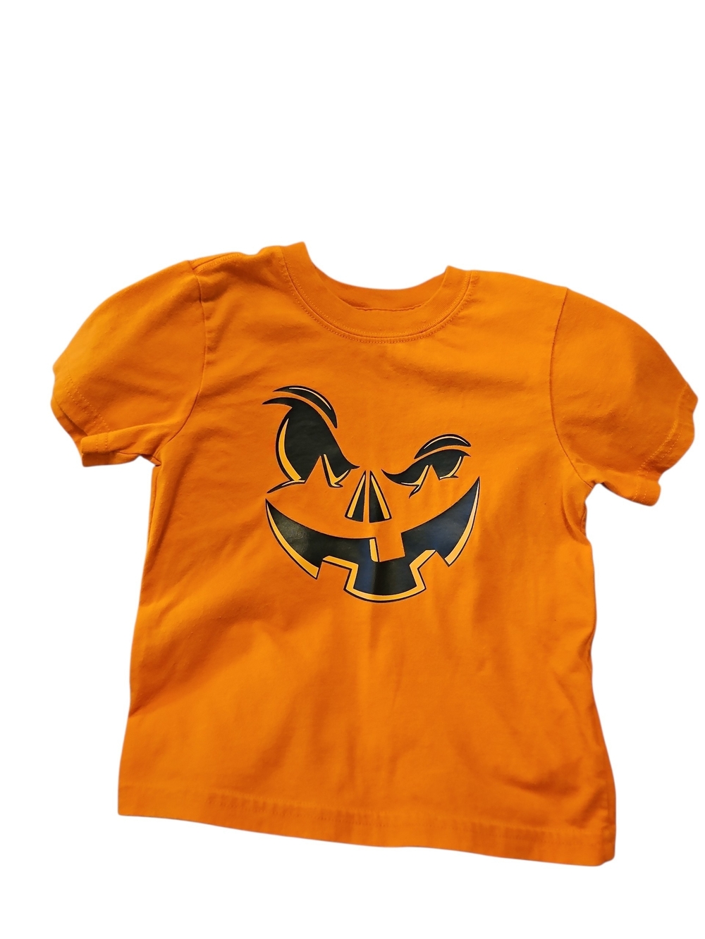 Orange Pumpkin Face Kids Costume T‑Shirt Halloween Size 3t